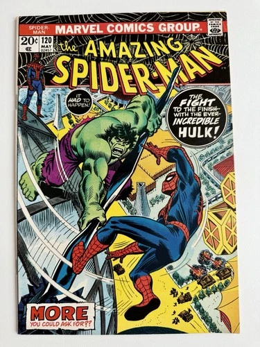 AMAZING SPIDER-MAN # 120 - Spidey vs. Hulk KEY 1973 * VF/NM BEAUTY Condition