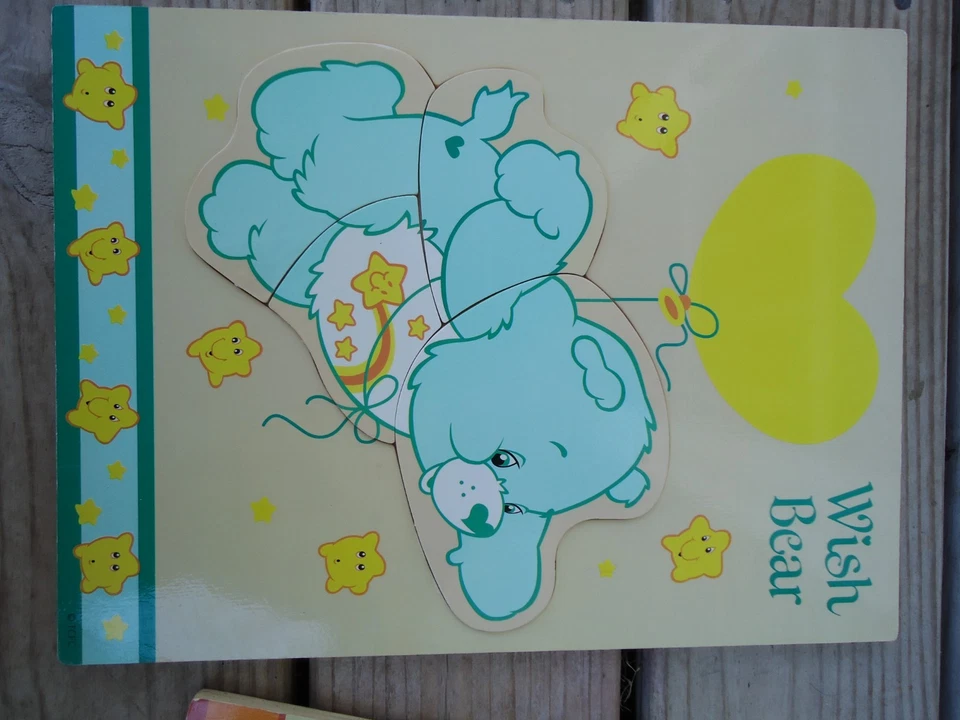 Rompecabezas de madera Care Bears Bedtime Tenderheart Wish 4 piezas grande 14 x 10,5 Foto 4 de 4