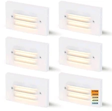 CLOUDY BAY 5CCT 12V 4W Low Voltage LED Step Light with Horizontal White 