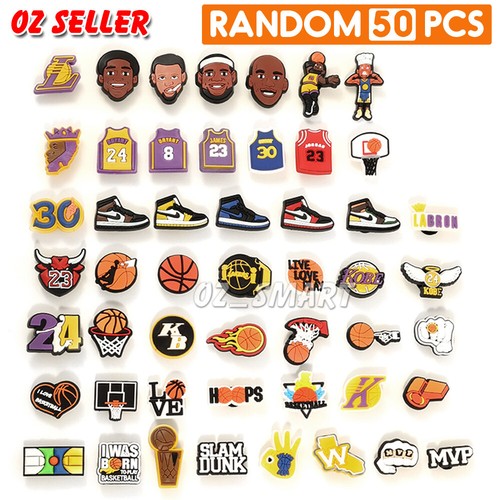 Mix50Pcs Basketball Series FashioN Shoe Charms For Croc Shoes Jibbitz