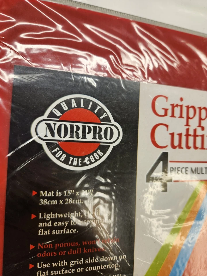Norpro Gripping Flexible Color Cutting Mats 4 Piece Set - Image 2 of 4
