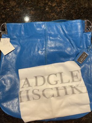 Badgley Mischka GAIA Shoulder Bag Turquoise Blue Leather MSRP $325 NWT Dust Bag