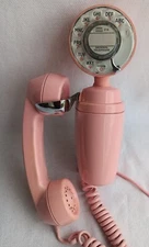 Antique Telephone Automatic Electric Pink wall phone Type 183 spacesaver