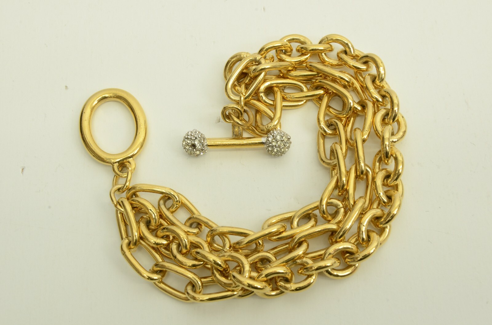 Authentic Givenchy GP Toggle Loop Bracelet Rhines… - image 1