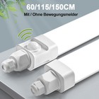 60/115/150CM Feuchtraumleuchte Led mit Bewegungsmelder Garage Keller Lampen IP65