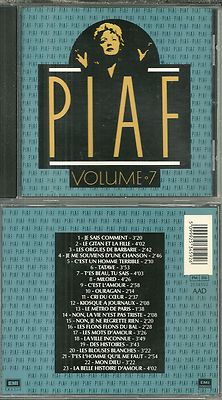 CD - EDITH PIAF : VOLUME 7 de L