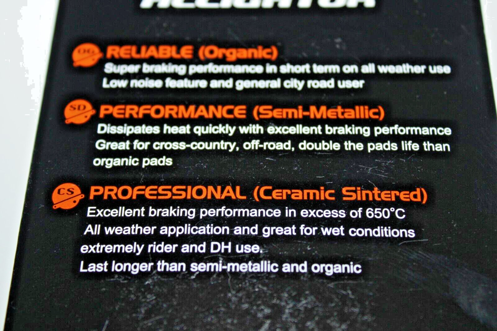 Alligator Semi-Metallic Bicycle Disc Brake Pads Avid X0 Trail~