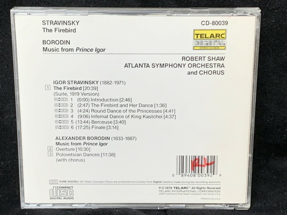 【中古】 Stravinsky ストラビンスキー / 火の鳥 Shaw / Atlanta So +borodin Polovtsian Dances 中古】 Stravinsky ストラビンスキー / 火の鳥 Shaw / Atlanta