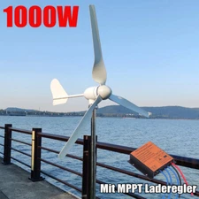 1KW Wind Turbine Kit 3 Blade 12v 24v 48V Wind Power Generator W/ MPPT Controller