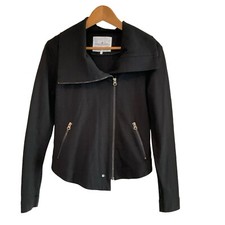 Designer Remix Charlotte Eskildsen Knit Moto Jacket Women’s Eu 36 Us S/6 Black