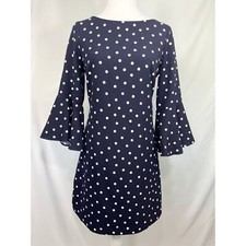Eliza J Dress Blue White Polka Dot