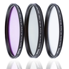 ULTIMAXX 3 Piece Multi Coated HD Filter Kit (UV, CPL, FLD) for Canon Nikon Sony