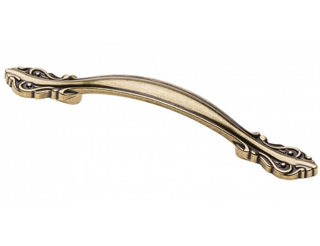 Gedotec Schrankgriff Messing – Griffleiste 1200mm, Lochabstand 1120/384mm, Antike Gold-Optik, Aluminium