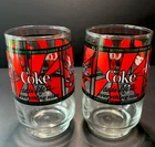 Vintage 1970’s Coke Adds Life to Everything Nice  Drinking Glasses Rare 5”