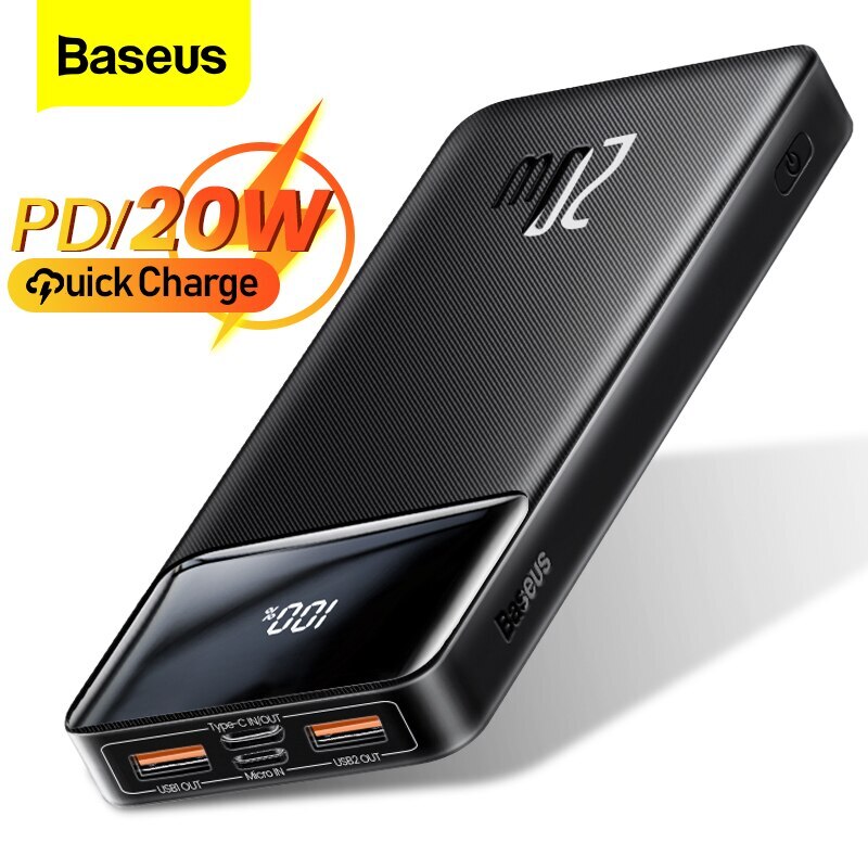 20000mAh High Capacity Power Bank Portable Charger Fast Charging External Battery  