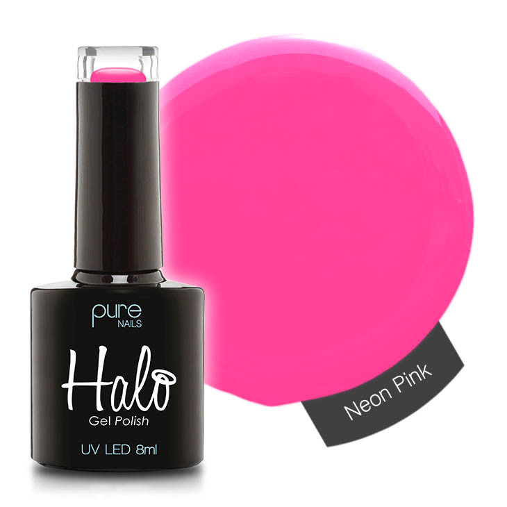 Pure Nails Halo UV LED Gel Polish (Neon Pink) 8ml - FAST DISPATCH & DELIVERY