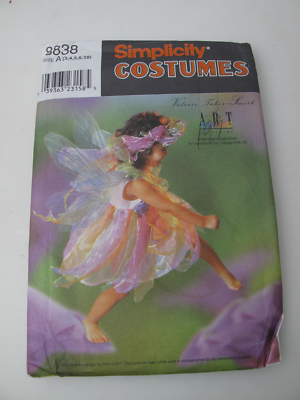 Simplicity Costumes 8838 Fairy Dress Slip Panties Sewing Pattern Size A  (3-8) (P | eBay