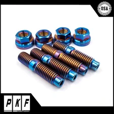 PKF Racing Titanium Turbo to Manifold Stud Kit M10x1.5mm 45mm  Burnt Blue