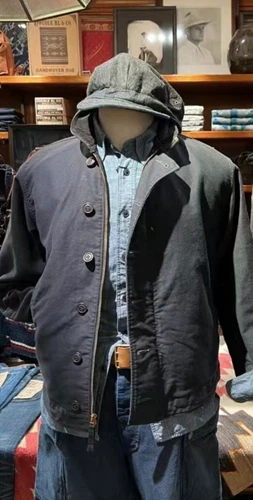 Herren Baumwolle Stehkragen Jacke Retro Mantel Oberbekleidung Langarm Vintage Formell - Bild 5 von 24