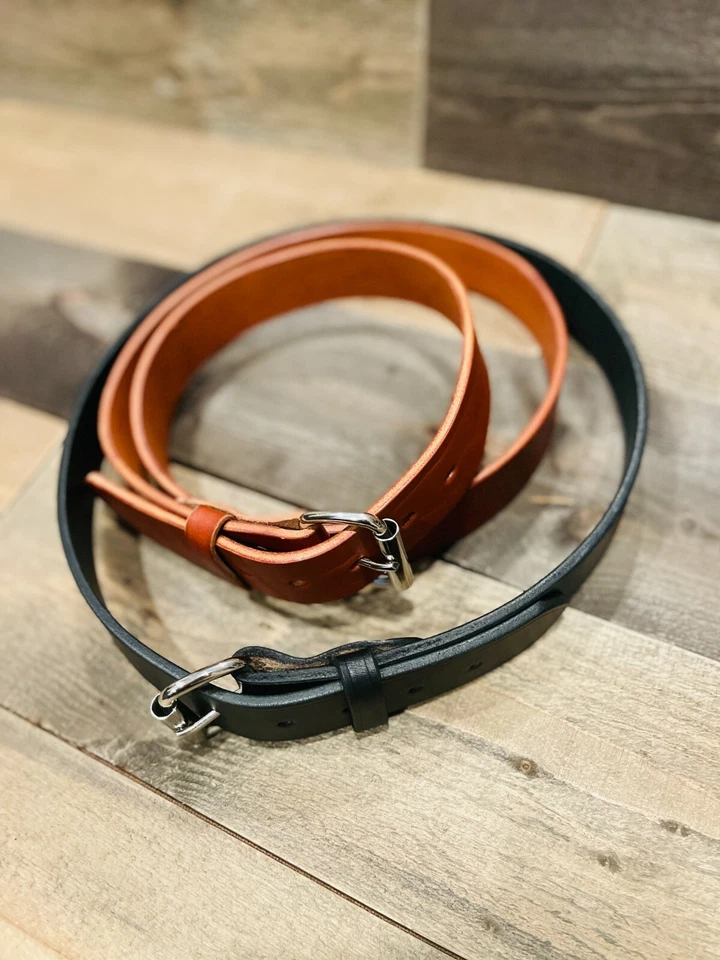 Cinturón de cuero 100% cuero - Cinturón de cuero genuino, cinturón de pistola. Hecho a mano Foto 2 de 4