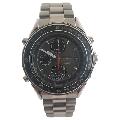 Seiko SQ100 Men Chronograph Watch 7T32-6B50 052671 - Unworn