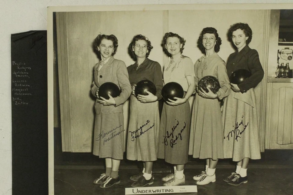 Vintage WIBC Photo Lot COLUMBUS OH Womens Bowling Association 1949 HABERMAN — 第 2/4 张图片