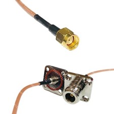 RG316 RP-SMA MALE to N Female Flange O-Ring RF Cable Rapid-SHIP LOT