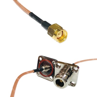RG316 RP-SMA MALE to N Female Flange O-Ring RF Cable Rapid-SHIP LOT