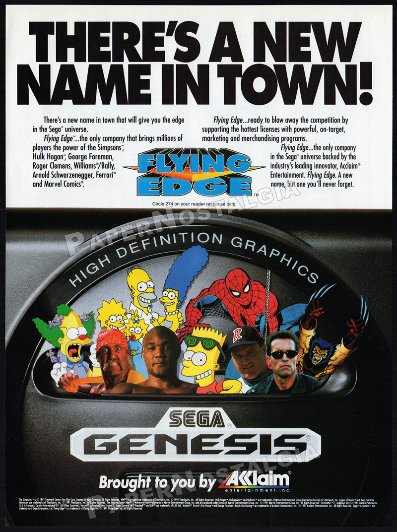 SEGA GENESIS - FLYING EDGE / ACCLAIM__Original 1991 game Trade