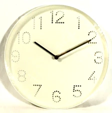 Ikea Wall Clock Tromma White 9 3/4" Quiet Silent Free Shipping Fast