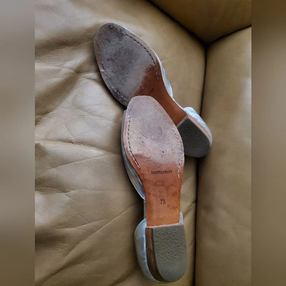Rachel Comey Iridiscente Metálico Peep Toe Planos 7.5 Usado Foto 3 de 4