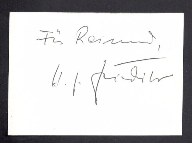 Hanns Joachim Friedrichs Autogramm Reimund