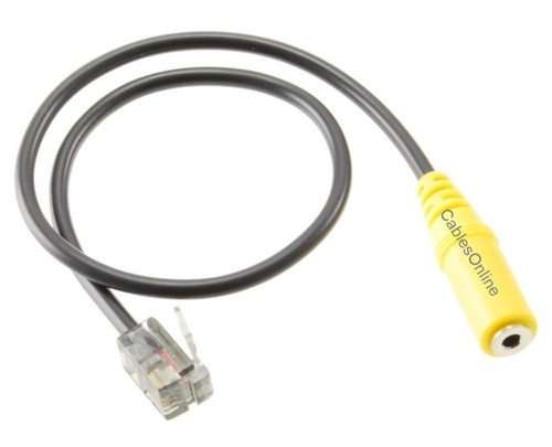 1ft 2.5mm TRS Headset Jack to RJ9/RJ10 Cisco IP Office Phone Adapter, IP-CS12 - Picture 2 of 5