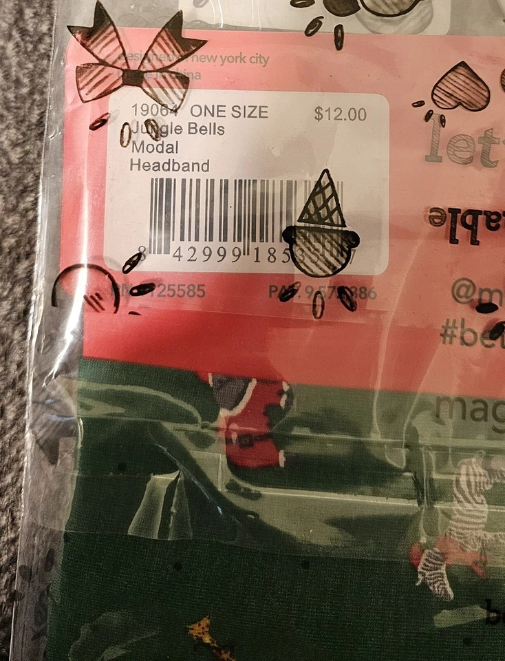 Baby Girl один размер джунгли колокольчики модальный бант обруч для волос магнитные мне Рождество - Изображение 4 из 4