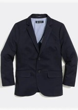 Boys Crewcuts Thompson Suit Formal Jacket Blazer Flex Chino Size 12 Navy Blue