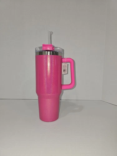 40 oz Tumbler Leakproof Insulated Reusable Cup with handle and Straw Lid