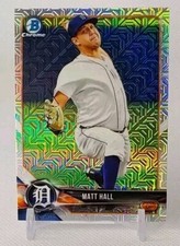 ⚾️2018 bowman mega box MATT HALL (rookie/mojo refractor) #BCP80⚾️ *Tigers*