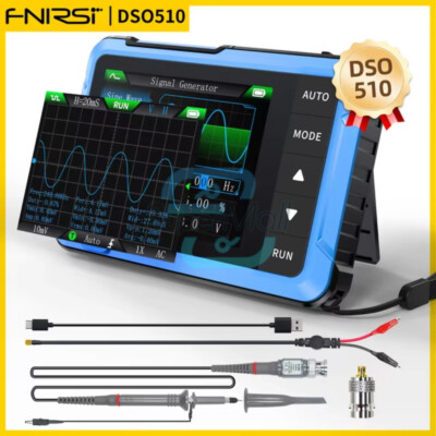 FNIRSI DSO510 2 IN 1 Handheld Digital Oscilloscope Signal Generator 48MS/s 10MHz