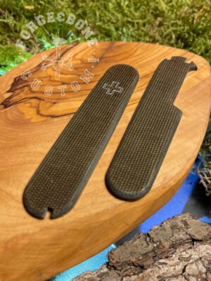 Custom scales für Victorinox 91 mm Plus Micarta Grün Polishing Griffschalen