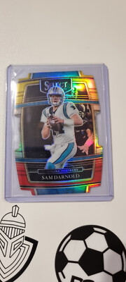 2021 Panini Select Sam Darnold Red Yellow Die-Cut Concourse Level #7 - Panthers