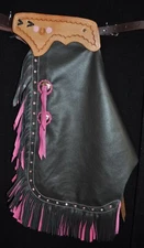 Custom Made Leather Kid's Chinks/Pink Kid's Chaps/Made in USA