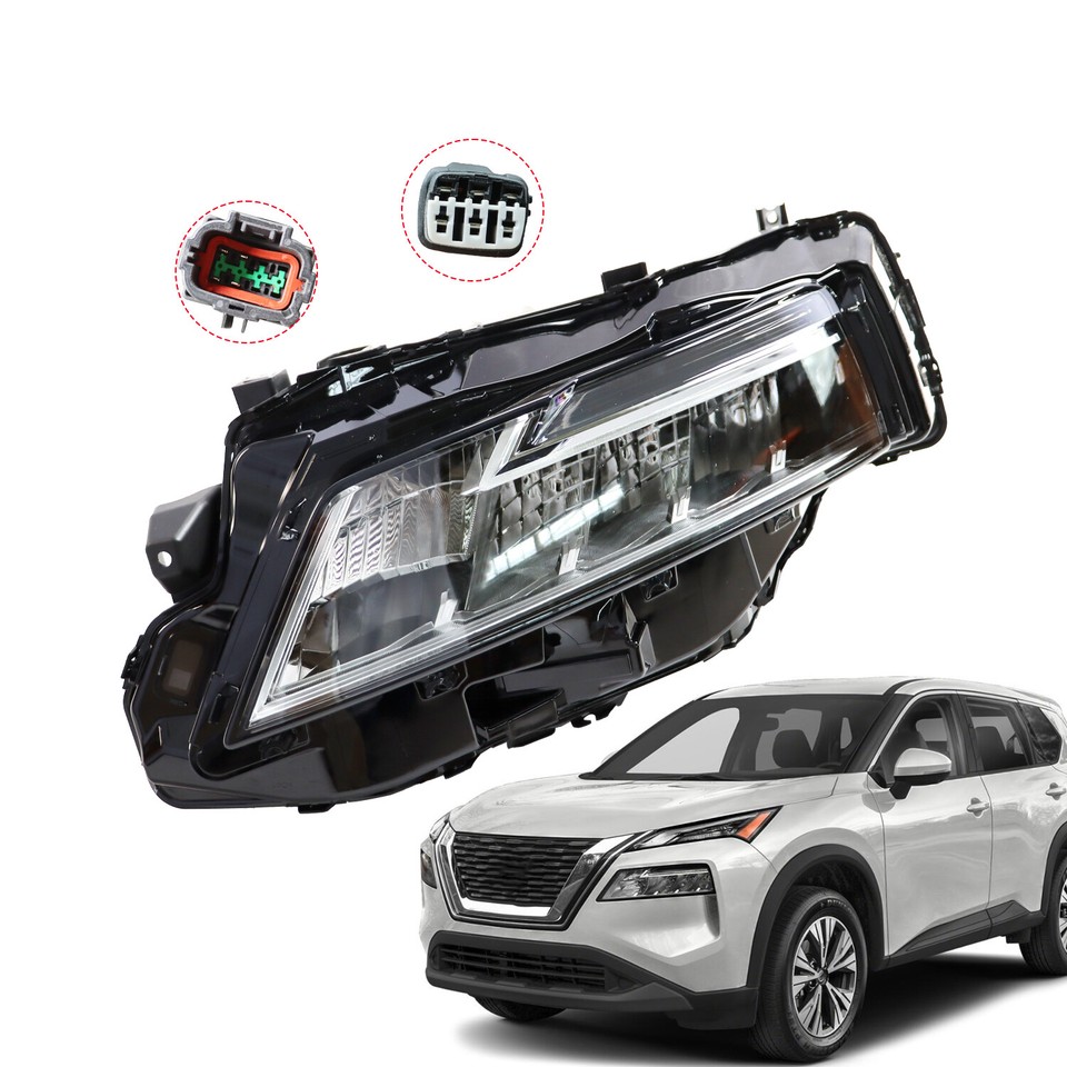 Left Driver Side Chrome LED Headlight Assembly For Nissan Rogue SL/SV 2021-2023