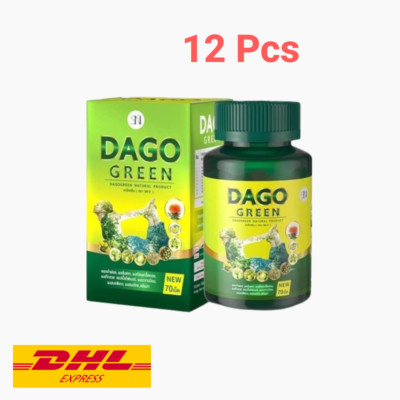 12x Dago Green Detox Natural Herb Colon Cleanser Weight Loss Fast Slim 70Capsule