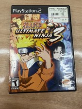 Naruto Ultimate Ninja 3 PS2 PlayStation 2 Game With Case & Manual Untested