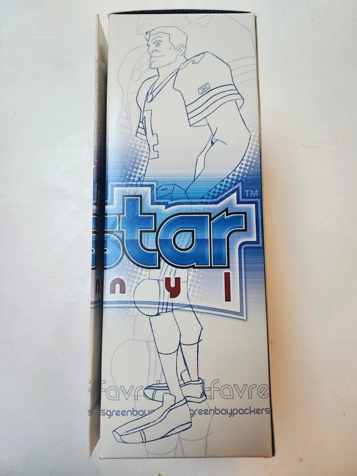 Figura de vinilo 2007 NFL Allstar Brett Favre 11" en uniforme de visitante blanco y dorado Foto 3 de 4