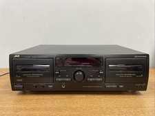 JVC TD-W254 Dubbing Dual Double Cassette Deck Auto Tape Recorder, Power Tested