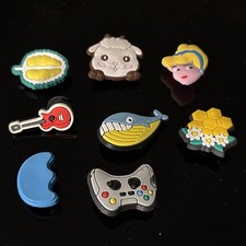 Set Of 9 Cute Croc Charms Jibbitz Princess Music Food Assorted designs See photo