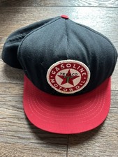 Texaco Swingster Hat Trucker Black Red Snapback 80s Oil Gas Vintage