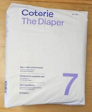 Size 7 Coterie The Diaper 16 Disposable Diapers For A Baby 41 Lbs New In Pack