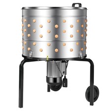 1200W Electric Chicken Plucker, 25.6" Drum, 158 Rubber Fingers, Stainless Steel